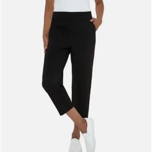 NWT Mario Serrani Italy Womens XL Black Capri Pant Chic Cropped Comfort Office